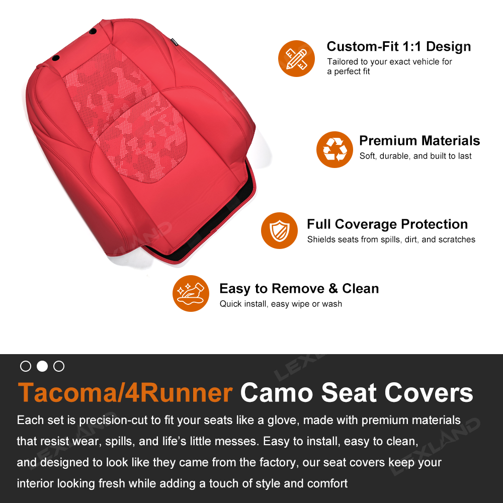 Tacoma/4Runner Seat Covers Full Coverage Camo Seat Protector for Toyota