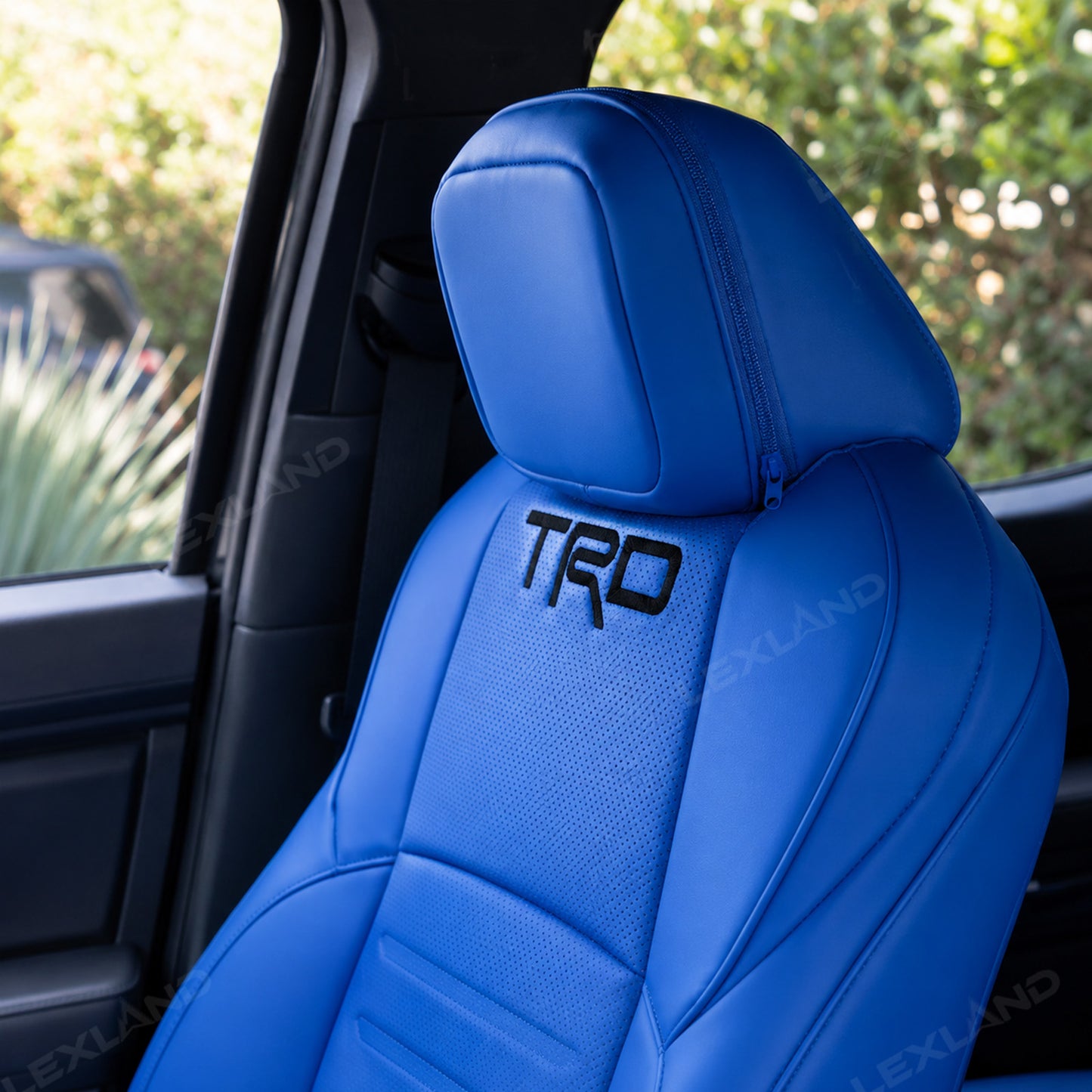 Tacoma /4Runner Seat Covers Blue Embossed Seat Protector with TRD Letter Style Premium Interior Protection