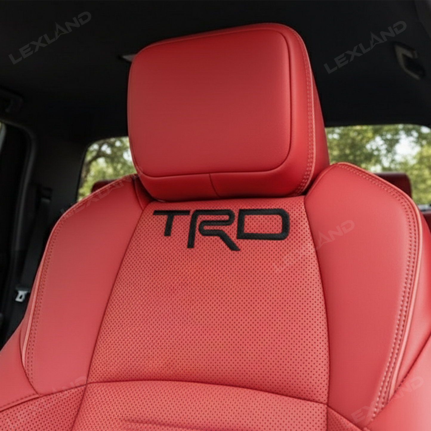 Tacoma /4Runner Seat Covers Full Coverage Embossed Seat Protector with TRD Letter Style for Toyota