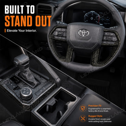 Tacoma/4Runner Gear Shift Panel Cover Steering Wheel Cover Trim Interior Protective Overlays for Toyota