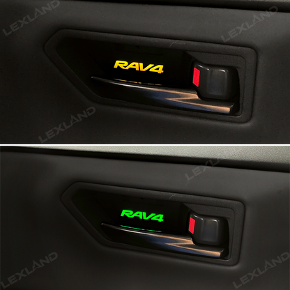 RAV4 Door Handle Bowl Lights Multi-color Interior Ambient Lighting Upgrade Kit 4PCS for Toyota