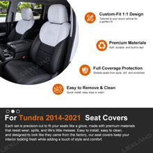 Tundra TRD Style Seat Covers Front and Rear Interior Seat Protectors for Toyota