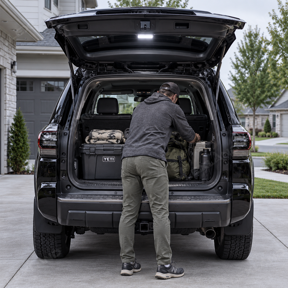 4Runner Trunk Camping Light Dual-Color LED Cargo Lamps Hatch Trunk Ceiling Lighting