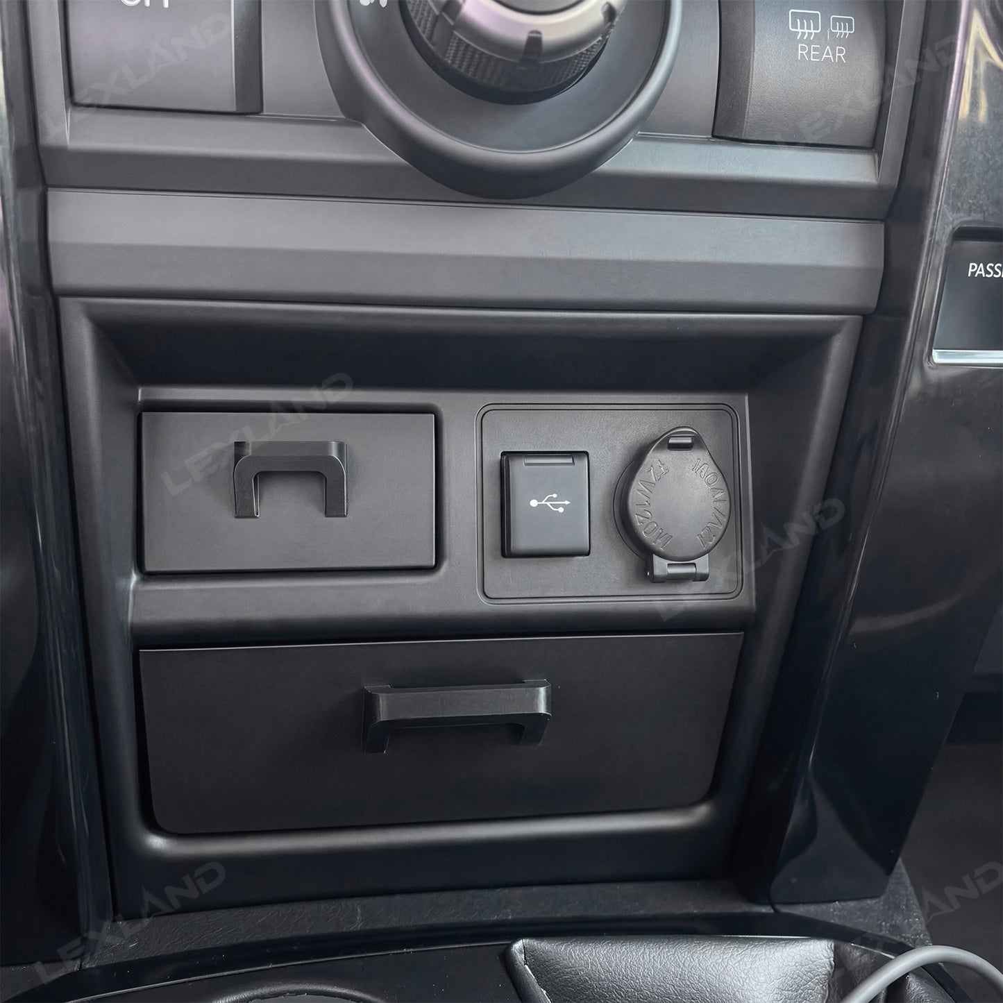 4Runner Storage Drawer Organizer Center Console Cubby Upper & Lower Storage Box 2PCS for Toyota