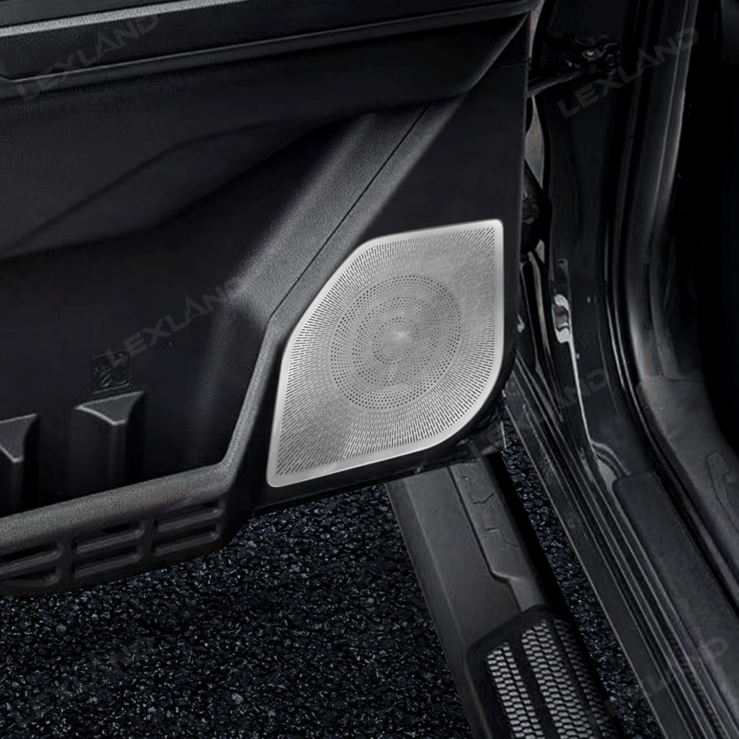 Tacoma Stainless Steel Door Speaker Horn Panel Cover Car Interior Trim 4PCS for Toyota