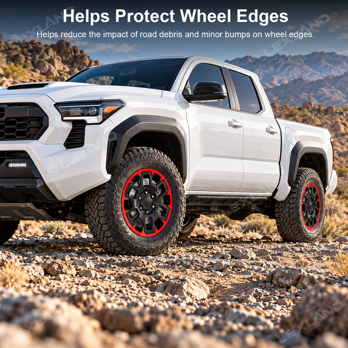 Tacoma TRD Off Road Wheel Rim Protector 17 Inch Rimcase Curb Rash Protection 4PCS for Toyota