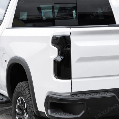 Silverado 1500 Smoked Third Brake Light Cover & Tail Light Covers Overlays Rear Lamp Protector