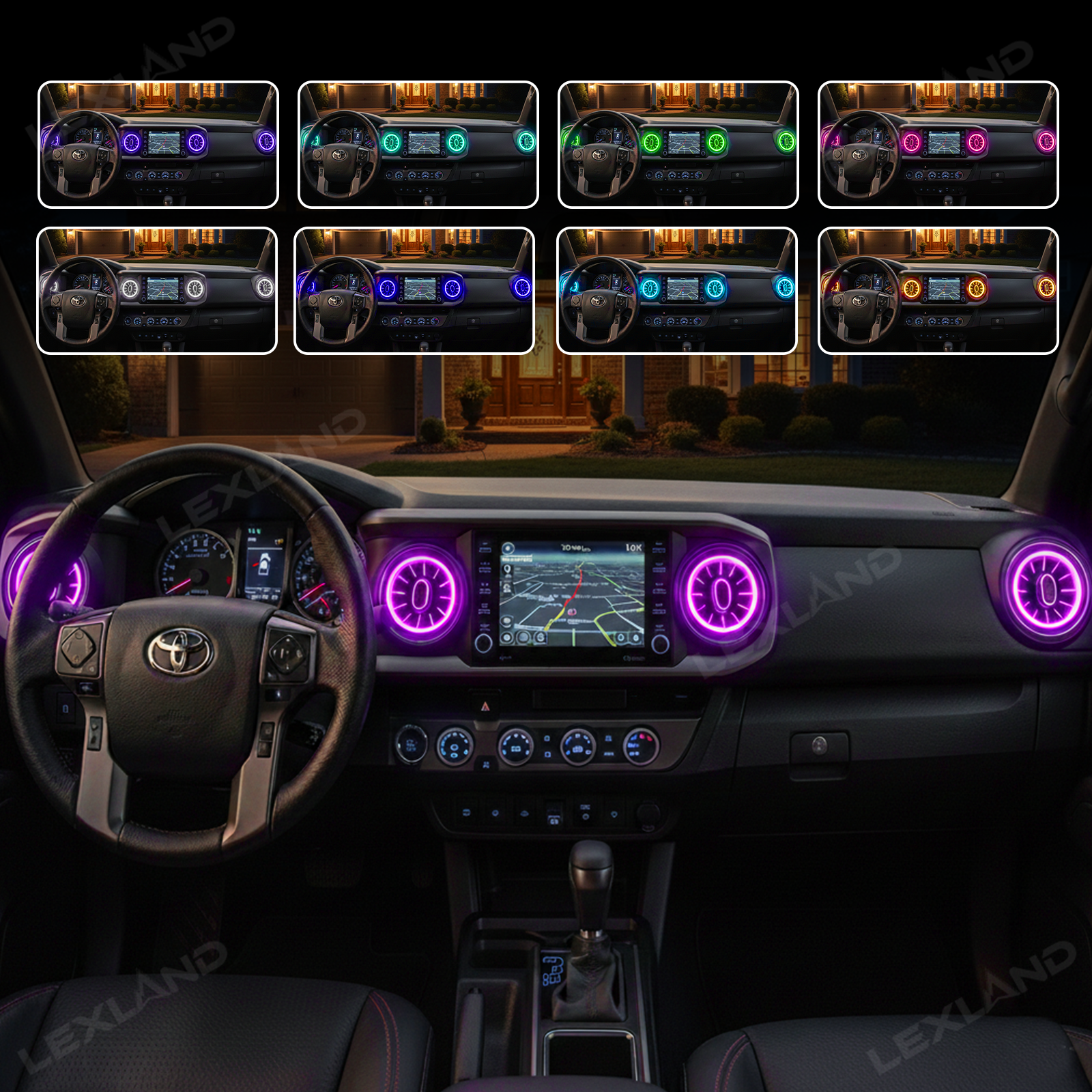 Tacoma Turbo Air AC Vents with Ambient Light RGB LED Vents Light 4PCS ...