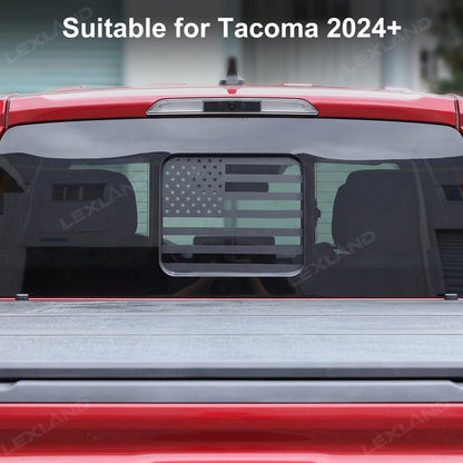 Tacoma Rear Sliding Window Vinyl Wrap American Flag Style Accent Decal for Toyota