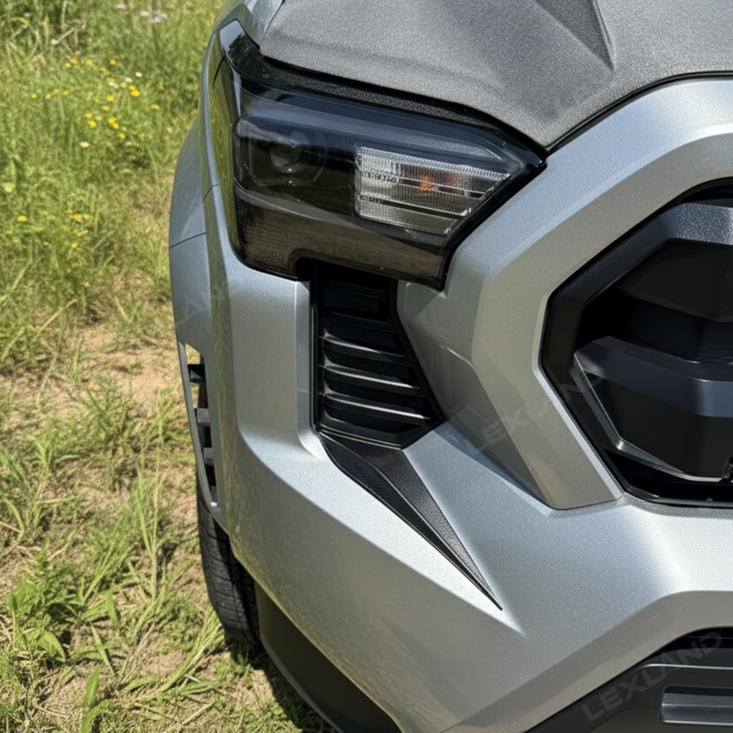 Tacoma Front Side Grille Patch Decor Cover Front Headlight Grille Decals for Toyota