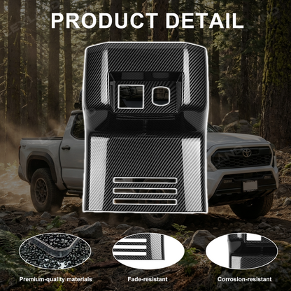 Tacoma Rear Air Vent Outlet Panel ABS Carbon Fiber Style Anti Kick Protection Cover for Toyota