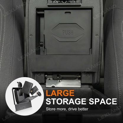 Tacoma Center Console Organizer No-Drill Hidden Storage Box Armrest Secret Compartment 2.0