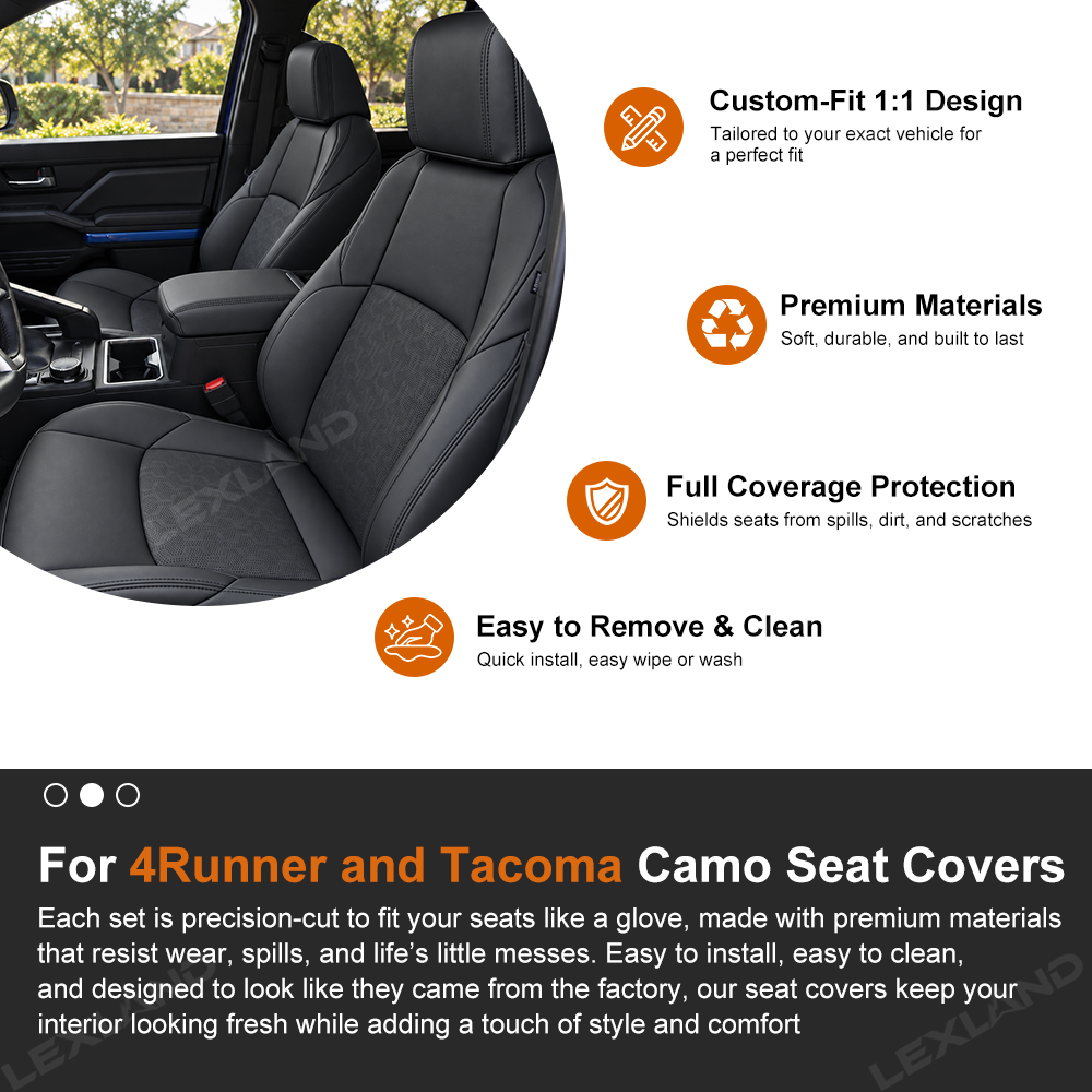 Tacoma/4Runner Embossed Seat Covers Seat Upholstery Covers for Toyota