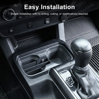 Tacoma Center Console Cup Holder Insert ABS Drink Organizer Water Bottle Storage Box for Toyota