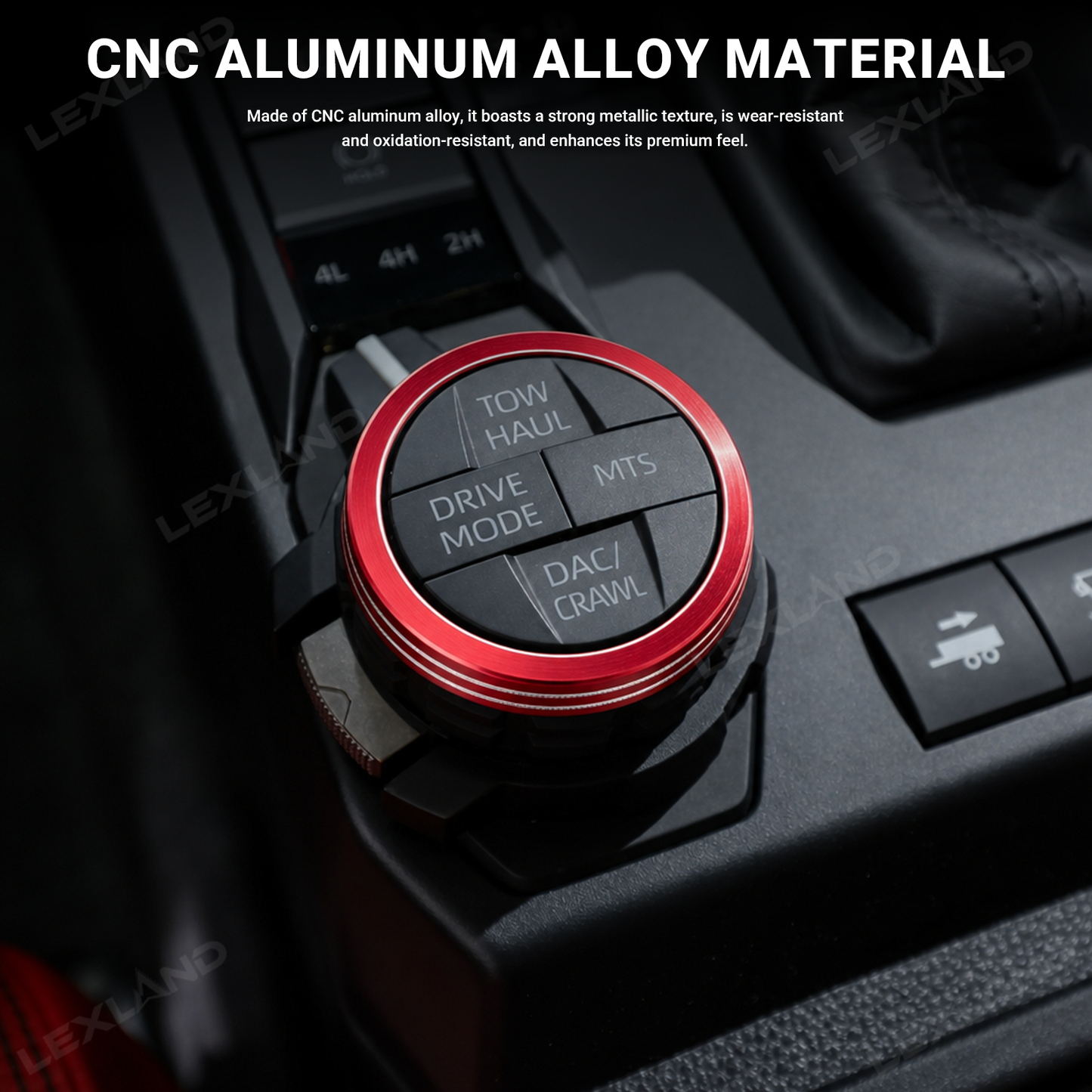 Tacoma/ 4Runner AC Knob Cover Aluminum Center Console Trim Kit for Toyota
