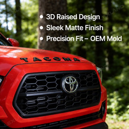Tacoma Hood Letter Inserts Black Emblem Overlays For Toyota