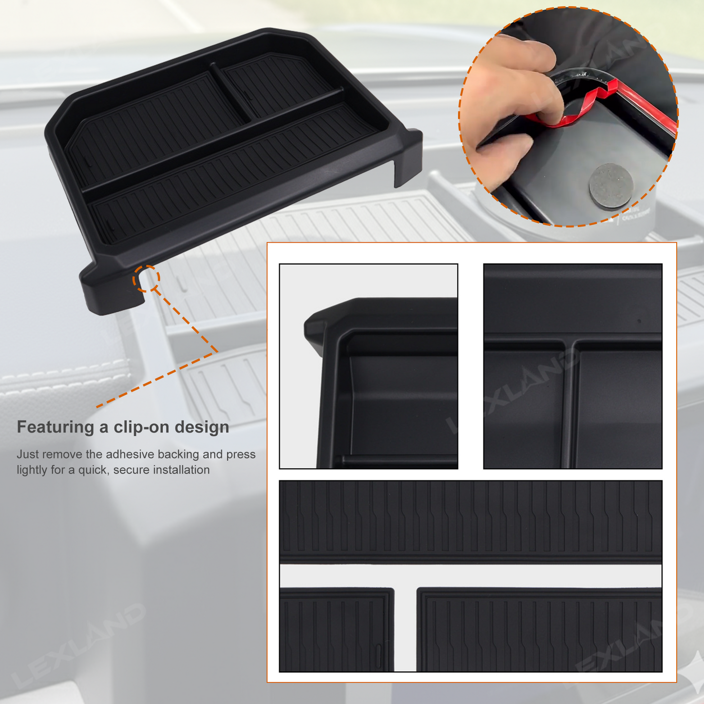 Tacoma/4Runner Dashboard Organizer Tray Behind Screen Interior Dash Storage Box for Toyota