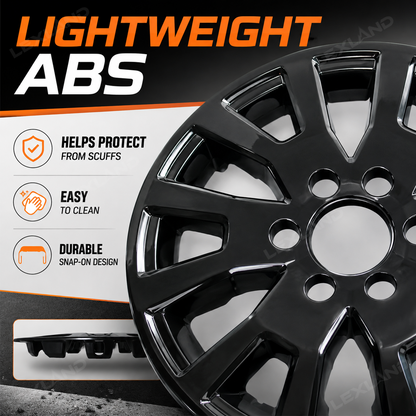 Tacoma SR5 17'' Wheel Covers OEM-Style Hubcaps 4PCS Snap-On Installation for Toyota