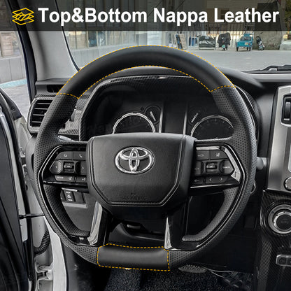 4Runner Steering Wheel Top & Bottom Nappa Leather with Perforated Grip Inspired by 2025 4Runner