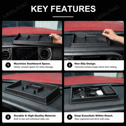 Tacoma Dashboard Organizer Interior Dash Panel Tray Center Console Storage Box for Toyota