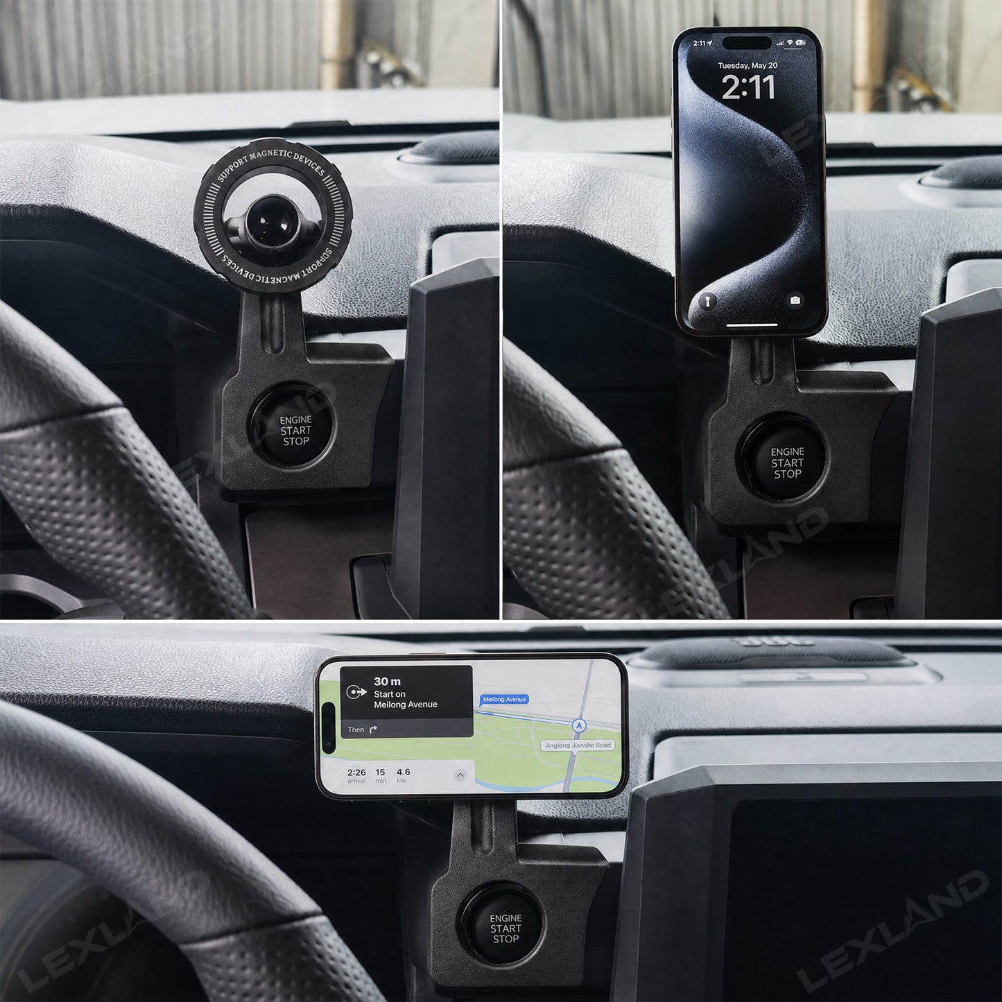 Tacoma Strong Magnetic Phone Mount No-Drill Dashboard Phone Holder for Toyota