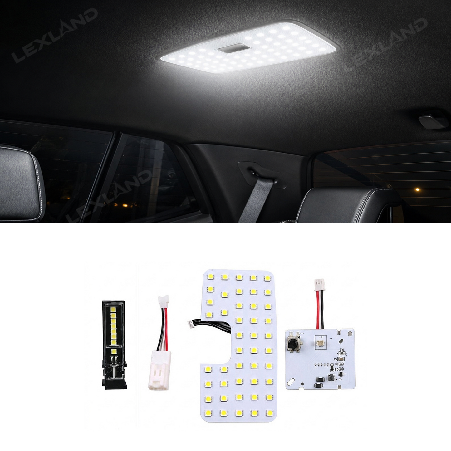 Tacoma/4Runner LED Rear Dome Light White Overhead Light Interior Light Upgrade of Toyota
