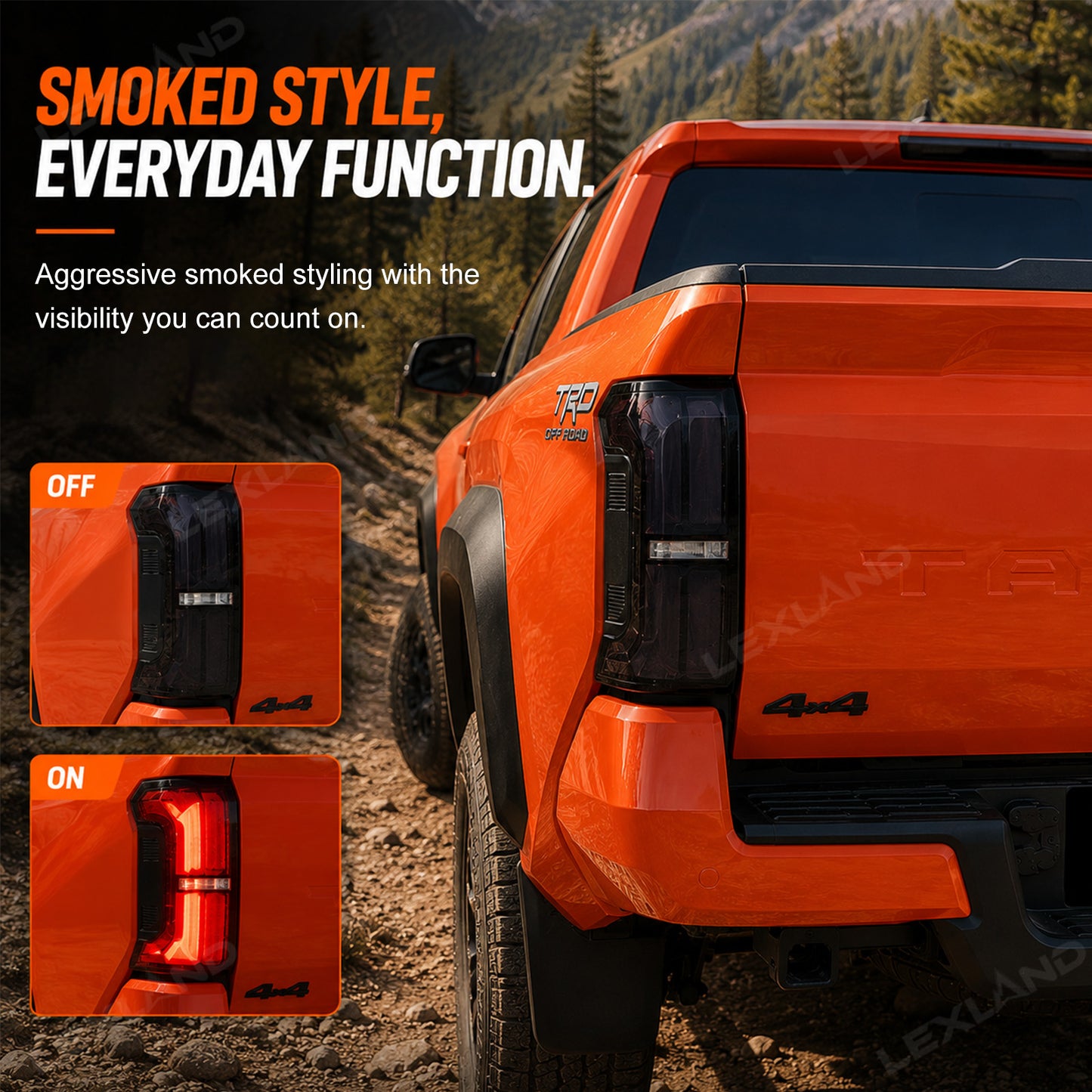 Tacoma LED Tail Lights Assembly Smoked Rear Lamps Taillights for Toyota