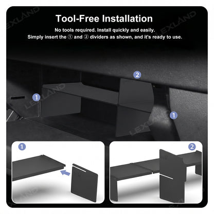 Tundra Glove Box Organizer Insert ABS Storage Divider Interior Accessories for Toyota