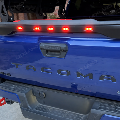 Tacoma Tailgate Protector with LED Lights Rear Tailgate Guard for Toyota
