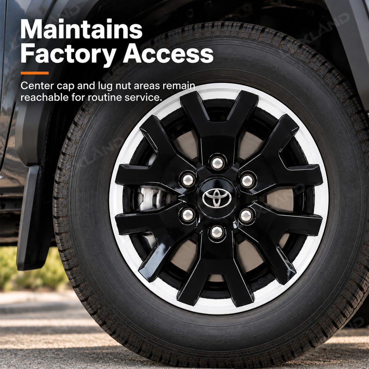 Tacoma SR5 17'' Wheel Covers Snap-On Wheel Skins OEM-Style Hubcaps 4PCS for Toyota