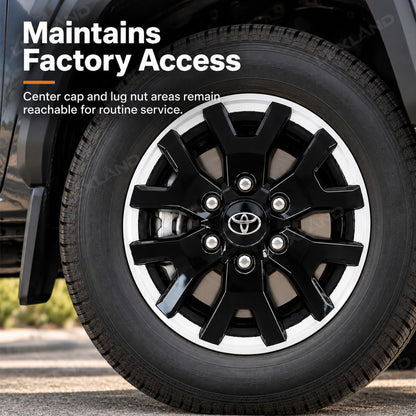 Tacoma SR5 17'' Wheel Covers Snap-On Wheel Skins OEM-Style Hubcaps 4PCS for Toyota