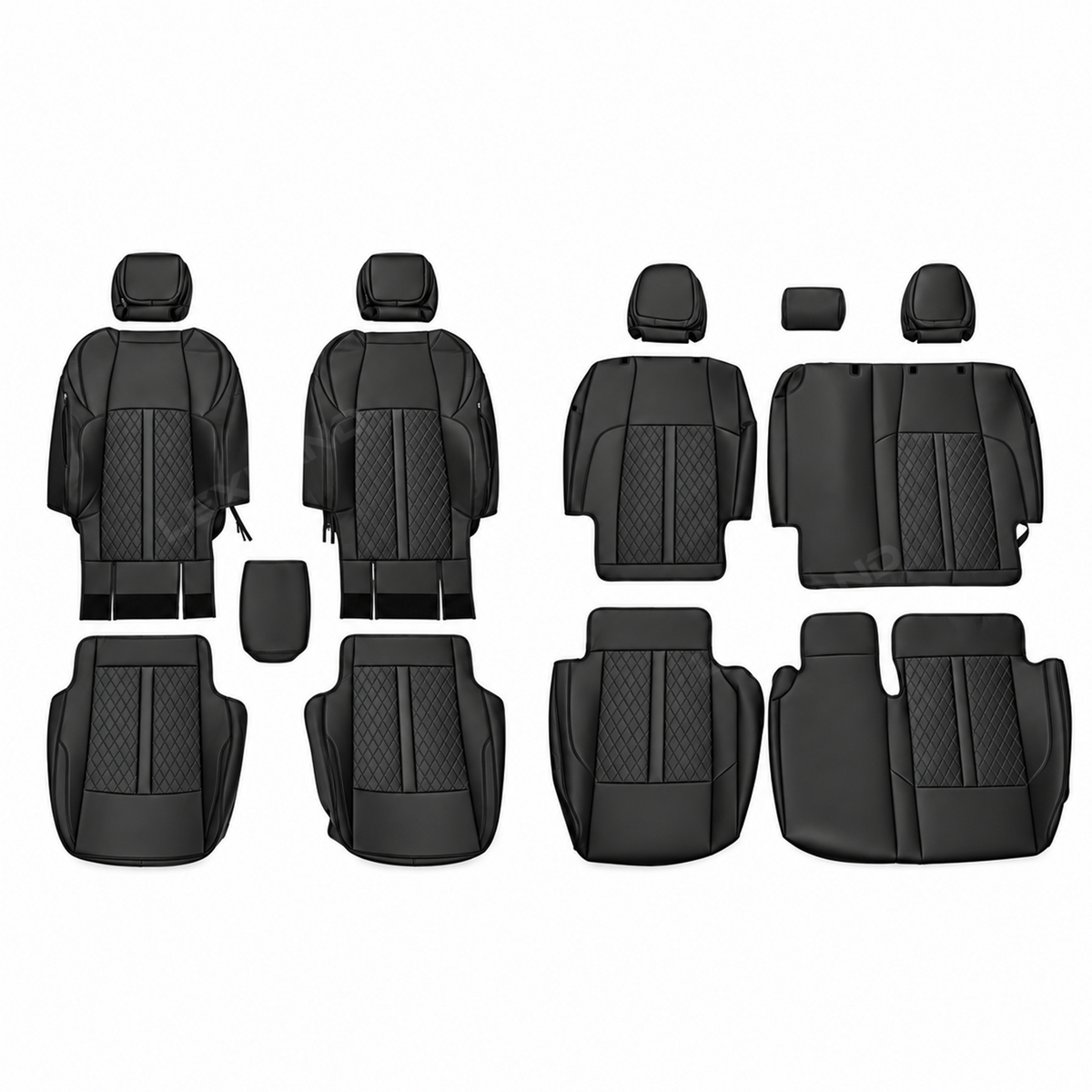 Tacoma/4Runner Seat Covers Diamond Pattern Seat Protectors TRD-Style Interior Protection for Toyota
