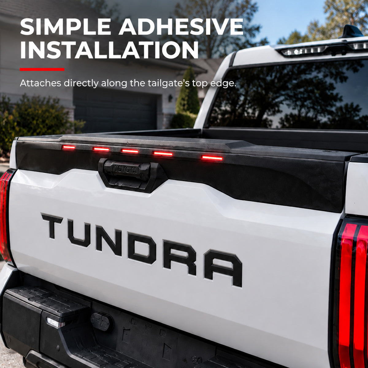 Tundra LED Tailgate Protector Tailgate Cap Rear Tailgate Guard Marker Lights for Toyota