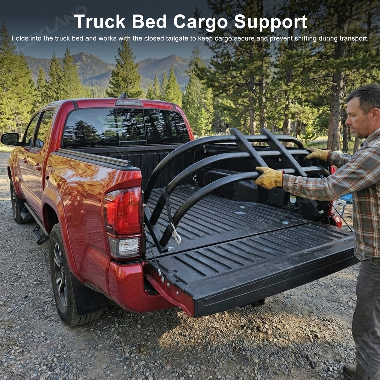 Tacoma Trunk Bed Extender Aluminum Alloy Tailgate Extender Cargo Extender Support for Toyota