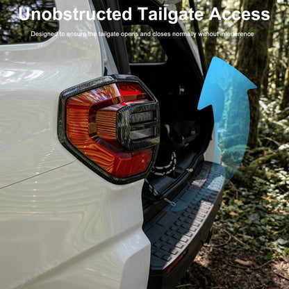 4Runner Tail Light Cover Trim ABS Carbon Fiber Style Rear Taillight Covers Decorative Overlay for Toyota