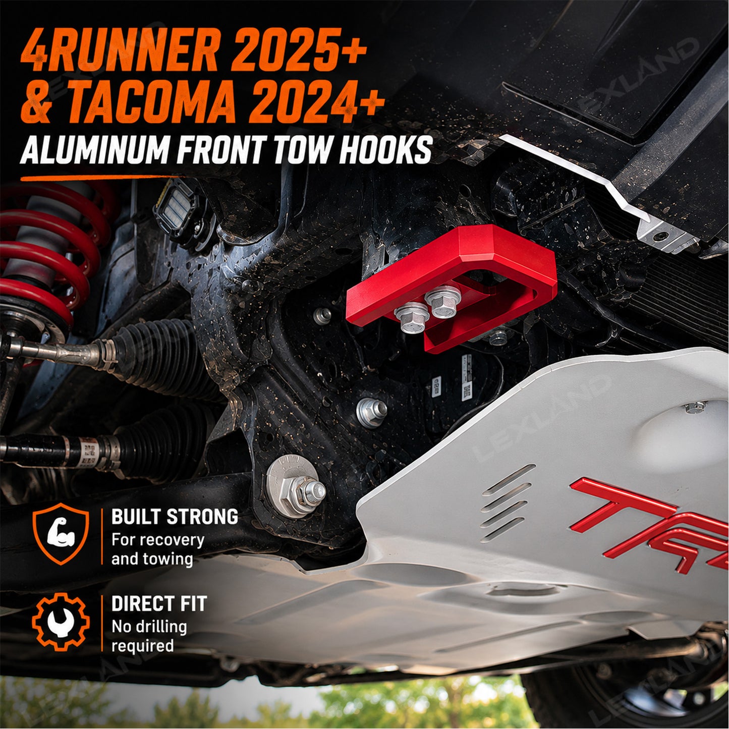 Tacoma/4Runner Aluminum Front Tow Hooks for Toyota