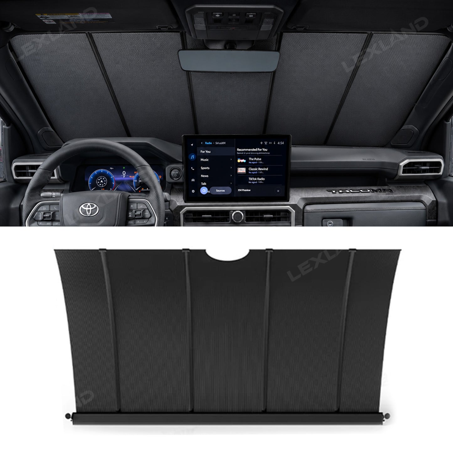 Tacoma/4Runner Electric Front Windshield Sun Shade Auto-Lift Power Sunshade for Toyota