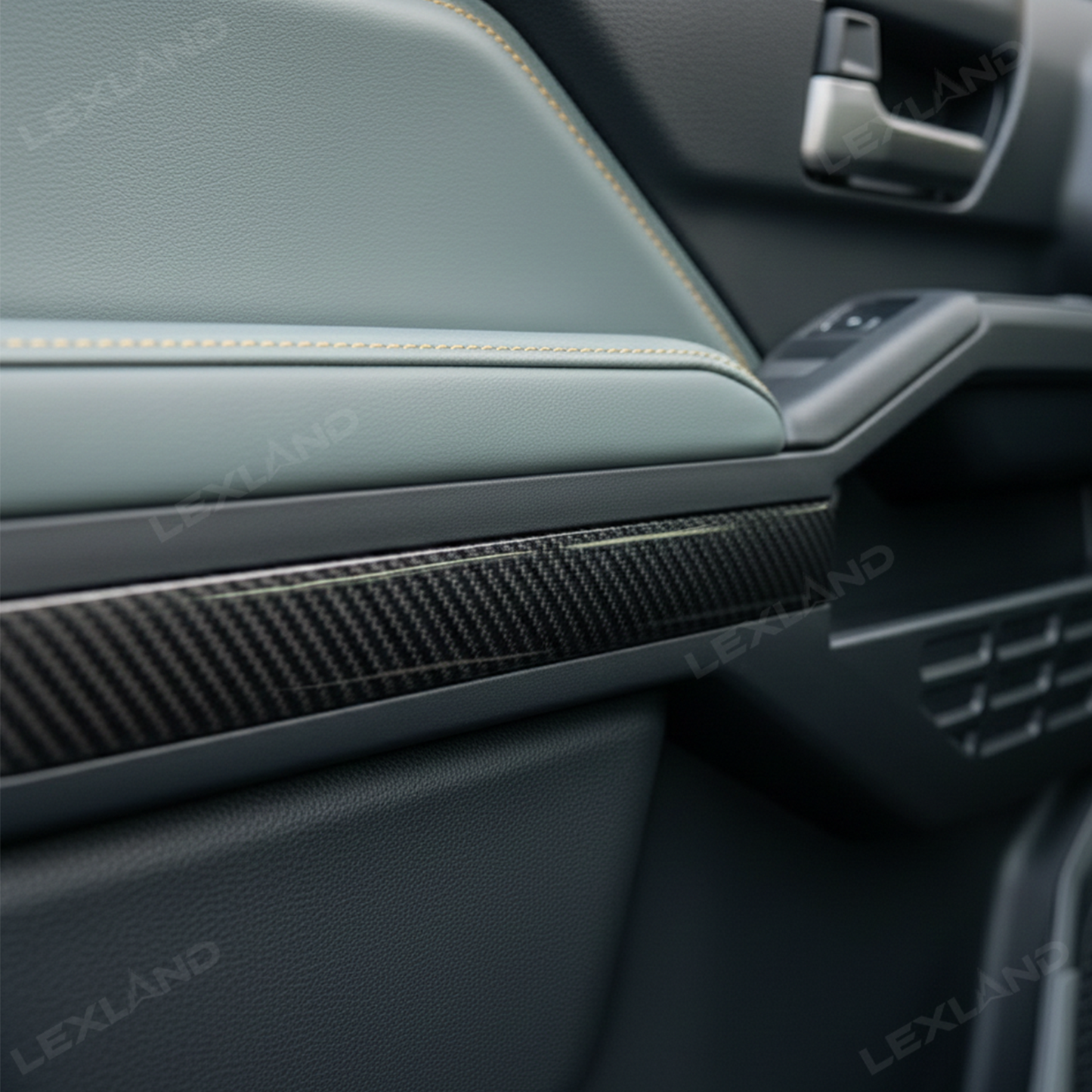 Tacoma Door Panel Strips ABS Carbon Fiber Style Interior Decor Cover Trim for Toyota