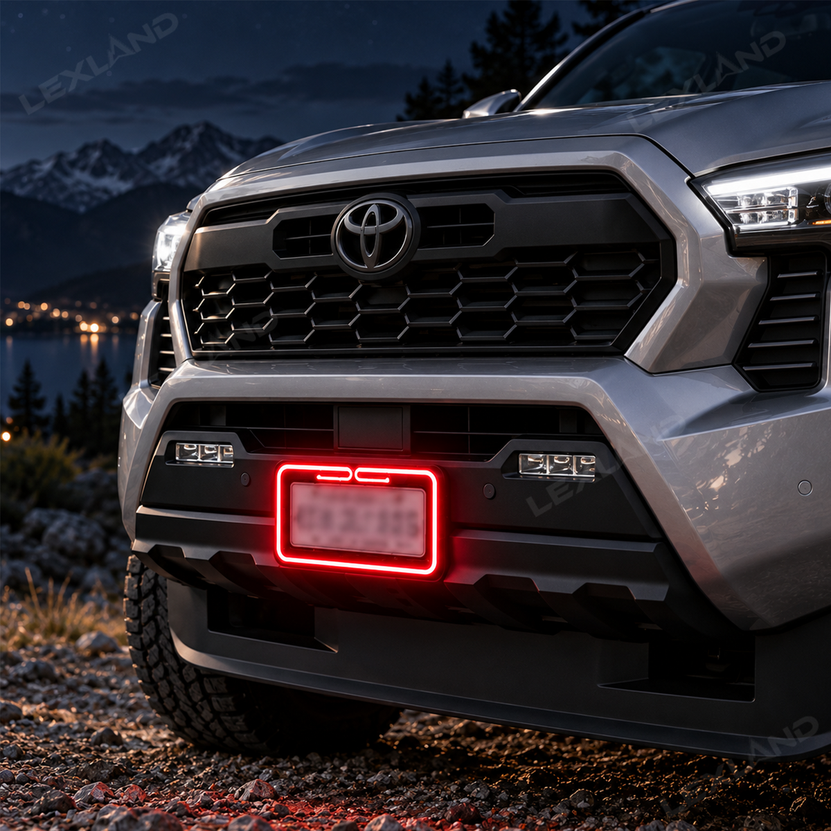 Tacoma/4Runenr/Tundra LED License Plate Frame Protector Front & Rear Cover Holder 2PCS for Toyota