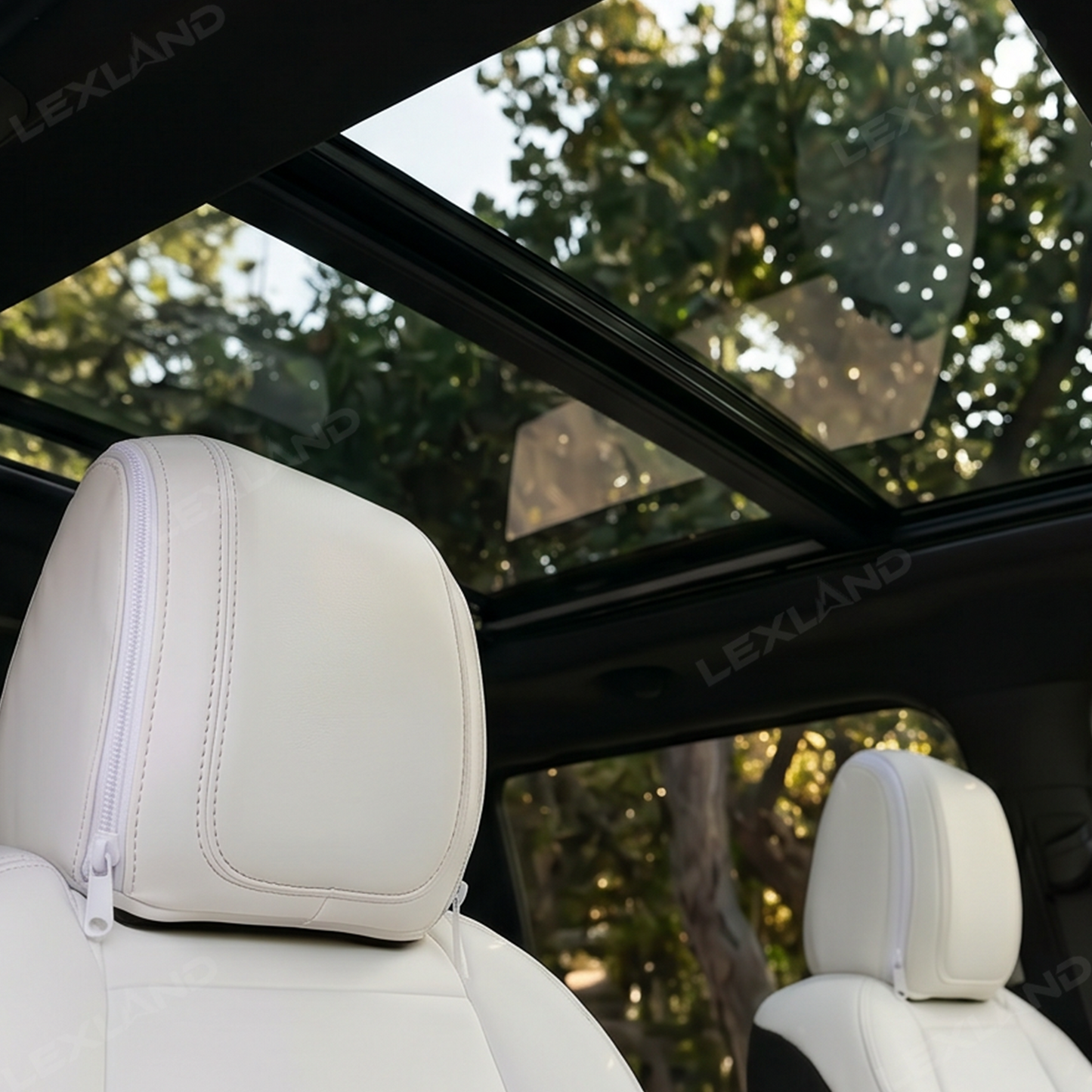 Tundra Seat Covers Black & White Two-tone Seat Protector with TRD Letter Style for Toyota