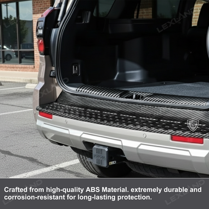 4Runner Rear Bumper Guard Plate Cover ABS Glossy Carbon Fiber Style Rear Sill Guard Board Protector