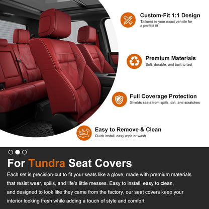 Tundra Seat Covers Camo Seat Protector with TRD PRO Style for Toyota