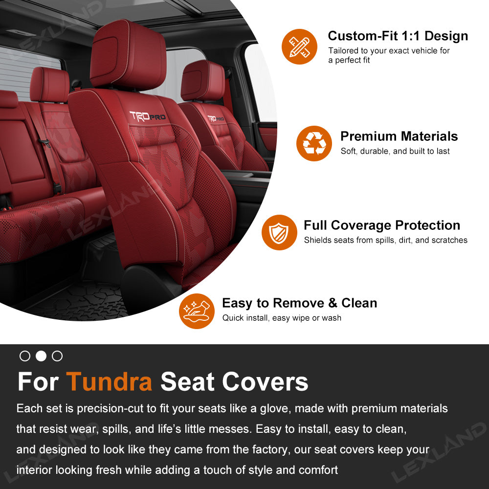 Tundra Seat Covers Camo Seat Protector with TRD PRO Logo for Toyota