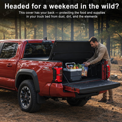 Tacoma Tri-fold Soft Folding Truck Bed Tonneau Cover for Toyota