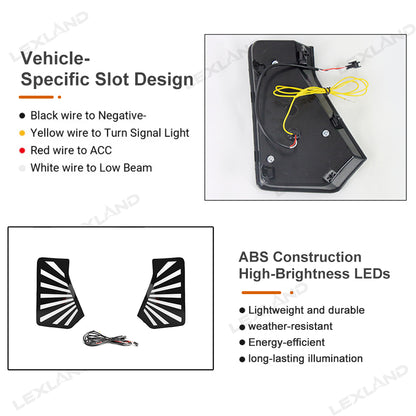Tacoma LED DRL Sequential Daytime Running Light Kit Dual-Color Dynamic Fog Lamps for Toyota