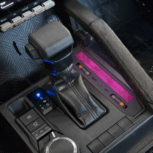 Tacoma & 4Runner Center Console Charger Hub | Multi-Port USB Docking Station with Retractable Cables & Ambient Lighting