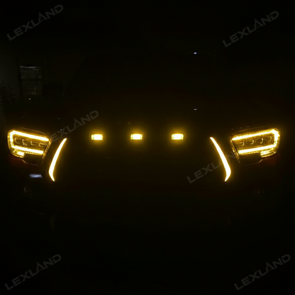 Tacoma Front Bumper Grille With DRL & Turn Signals TRD PRO Style Front Grill Replacement