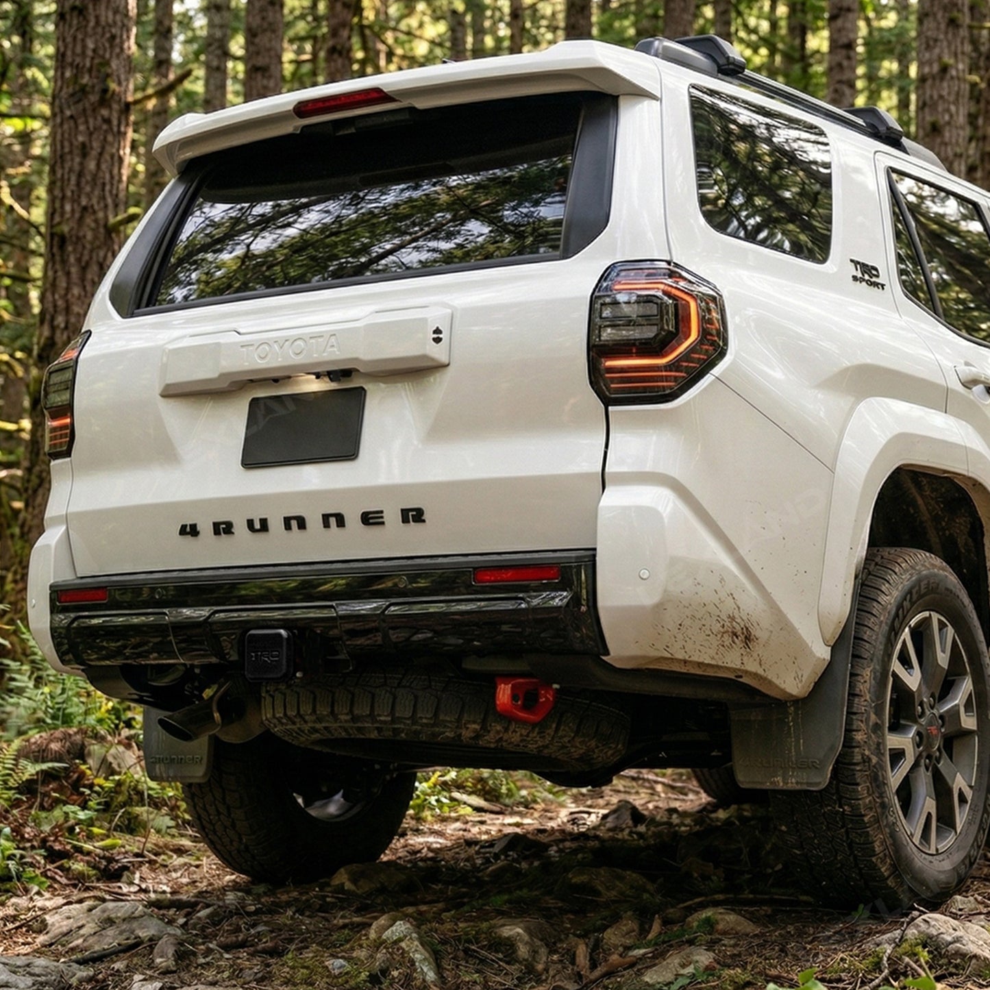 4Runner /Land Cruiser Rear Tow Hook TRD Style Rear Passenger-side Recovery Hook Red Tow Point