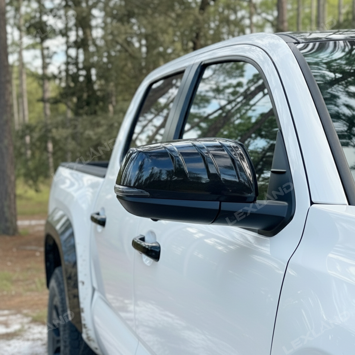 Tacoma Rear View Mirror Cover ABS Rearview Cap Decoration Protection Trim with Split-Line Style