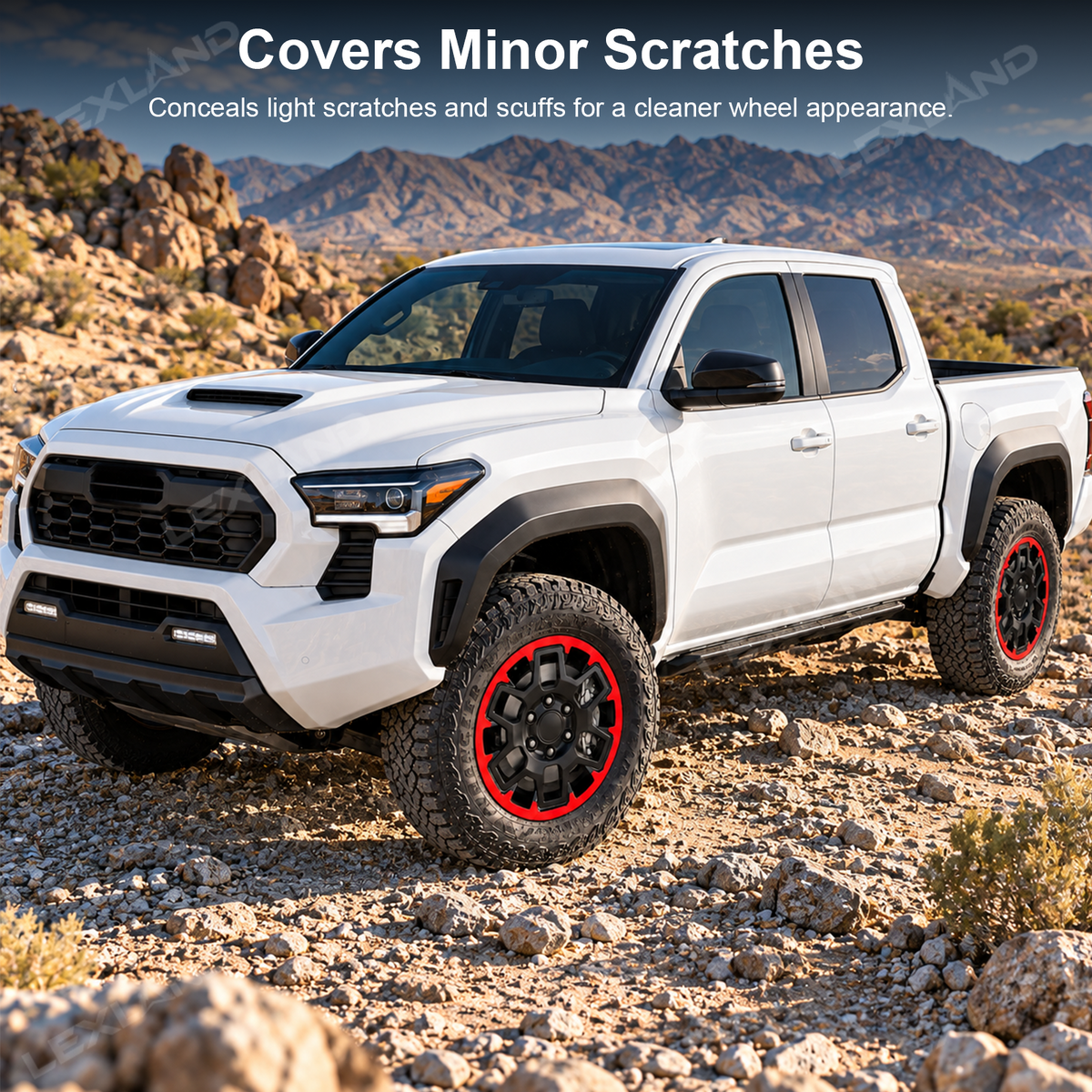 Tacoma TRD Off Road Wheel Rim Protector 17 Inch Rimcase Curb Rash Protection 4PCS for Toyota